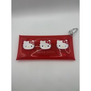 Sanrio Hello Kitty Red Clear Plastic Pencil Case